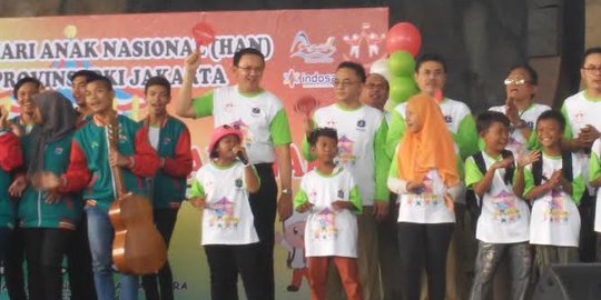 Rayakan Hari Anak Nasional, Ahok jajal wahana Ice Age di Dufan