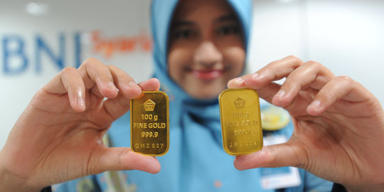 Dua hari harga emas stagnan Rp 531.000 per gram