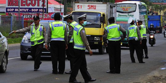 Polres Cianjur razia kendaraan dari Bandung ke Jakarta