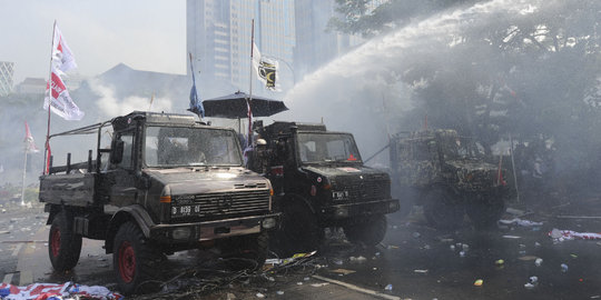 Polri anggap semprotan air ke massa Prabowo tak berlebihan