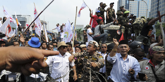 46 Pendukung Prabowo dibawa ke RS, dua dirawat karena keseleo