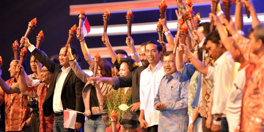 Acara halal bihalal Jokowi-JK bersama relawan di JIExpo