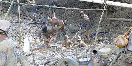 Sungai tercemar merkuri, polisi Aceh tangkap penambang 