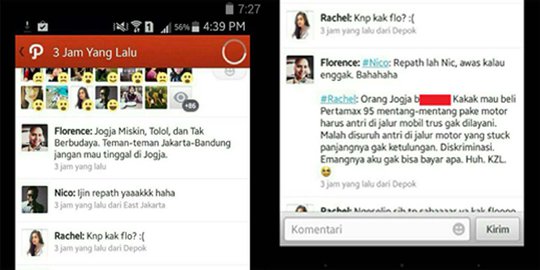 Florence buat status di Path karena kecewa pemberitaan media