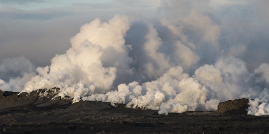 Kedahsyatan erupsi Gunung Bardarbunga di Islandia