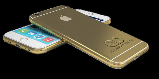Dahului Apple, iPhone 6 berbalut emas 24 karat sudah dijual