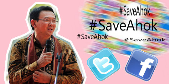 Dukungan terhadap Ahok melalui hashtag #SaveAhok semakin gencar