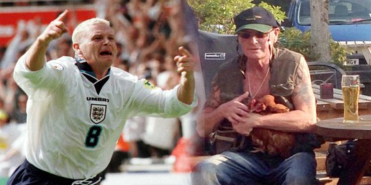 Hobi mabuk,Paul Gascoigne bintang bola top itu kini kurus kering