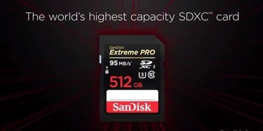 Fantastis! Kartu SD baru SanDisk berkapasitas 512 GB