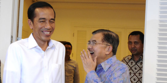 Celetukan JK akhiri keterangan pers Jokowi soal postur kabinet