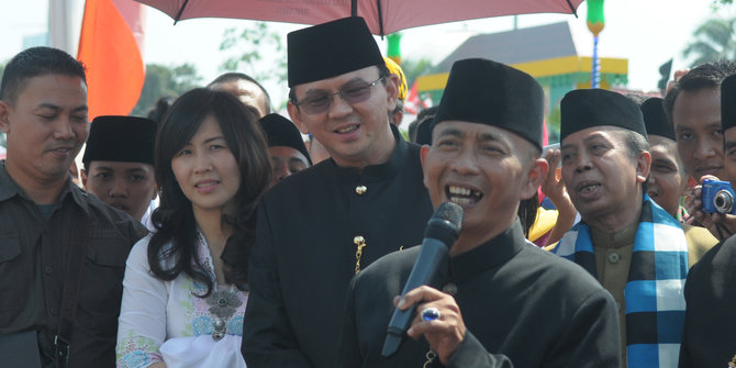 Momen-momen kemesraan Ahok dan Nachrowi  merdeka.com