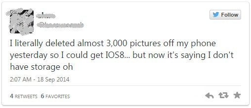 keluhan terkait update ios 8 di twitter