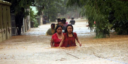 Di wilayah lain musim kemarau, di Papua malah banjir