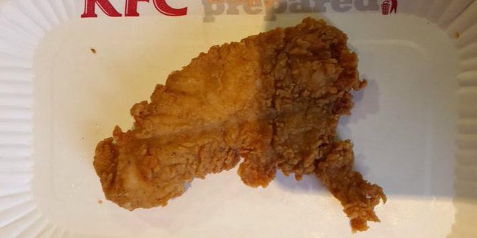 Lelaki Inggris temukan ayam KFC mirip Inggris tanpa 