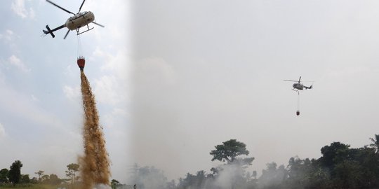 Aksi bom air BNPB padamkan kebakaran hutan di Ogan Ilir