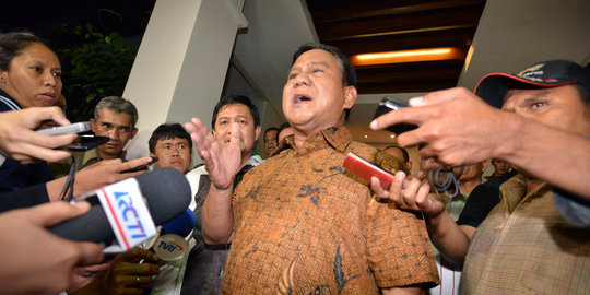 Prabowo: Enggak masalah elite PAN dan PPP hadiri Rakernas PDIP