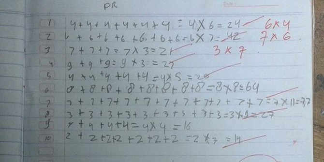 PR matematika anak SD heboh di FB, yang benar proses atau hasil?