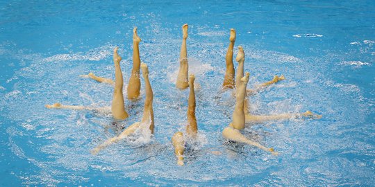 Aksi memukau atlet senam air di Asian Games 2014