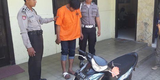 Kaki ditembak, residivis pencurian motor di Kediri pincang