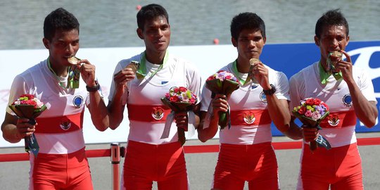 Jerih payah atlet dayung Indonesia buahkan medali perunggu