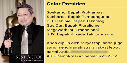 #ShameOnYouSBY duduki urutan nomor 1 dunia di Twitter