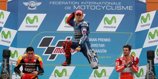 Drama GP Aragon, Lorenzo juara kala pembalap Top bertumbangan
