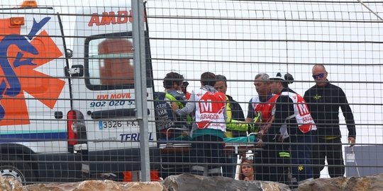 Valentino Rossi tak cedera serius selepas terjatuh di Aragon