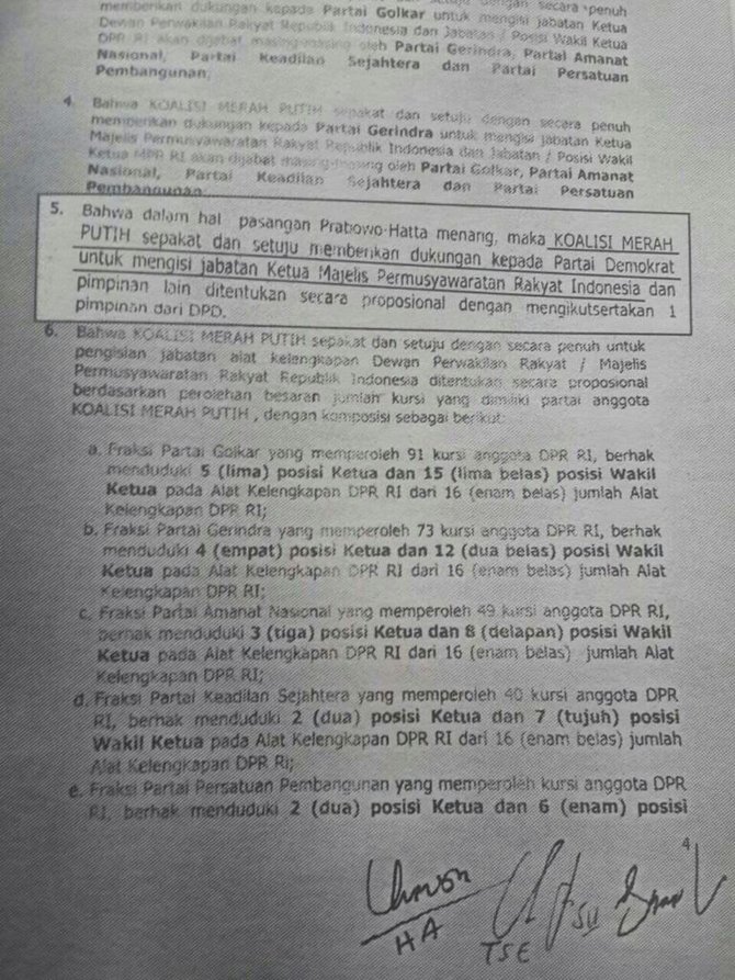 surat diduga bagi bagi jatah kursi dpr