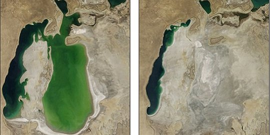 Laut Aral, mantan laut terbesar ke-4 di dunia itu kini mengering