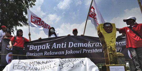 Demo di kantor PBB, relawan Jokowi minta SBY ditolak jadi Sekjen