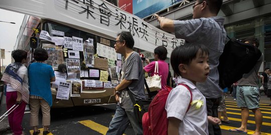 China sensor protes Hong Kong