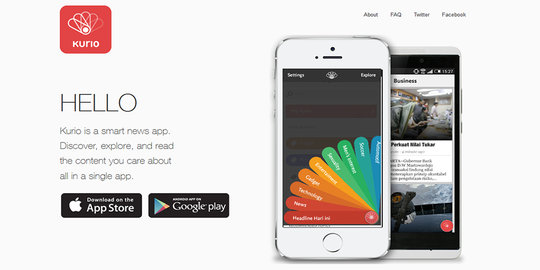 Kurio, aplikasi bacaan yang mudahkan pembaca dalam memilih topik
