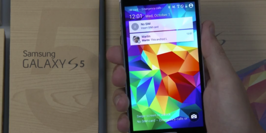 Video ini tampilkan aksi pertama Android L di Samsung Galaxy S5