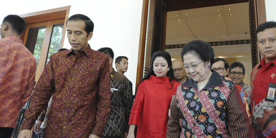 Jelang pemilihan pimpinan MPR, Jokowi-JK kumpul di rumah Mega