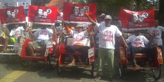 Jokowi jadi presiden, Masalwoto gowes becak dari Solo ke Jakarta