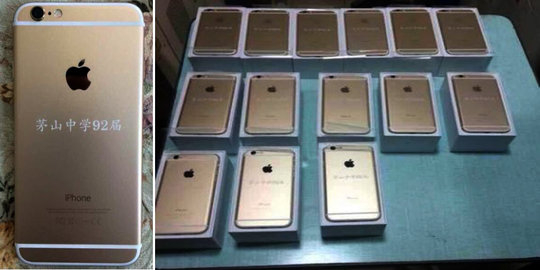 Miliarder dermawan dari China bagi-bagikan iPhone 6 emas