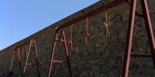 Angkernya lokasi eksekusi hukuman gantung di penjara Afghanistan