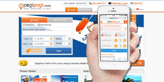 Layanan versi mobile Pegipegi.com secanggih versi desktopnya