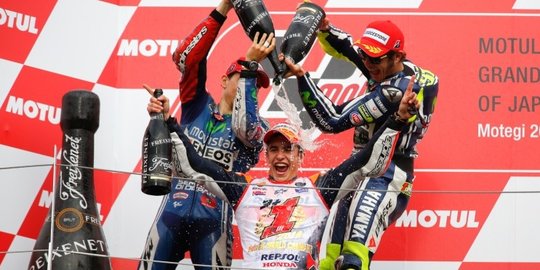 5 Aksi seru MotoGP Jepang, Marquez tak terbendung amankan gelar