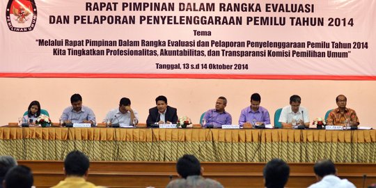 Pimpinan KPU gelar rapat evaluasi penyelenggaraan Pemilu 2014