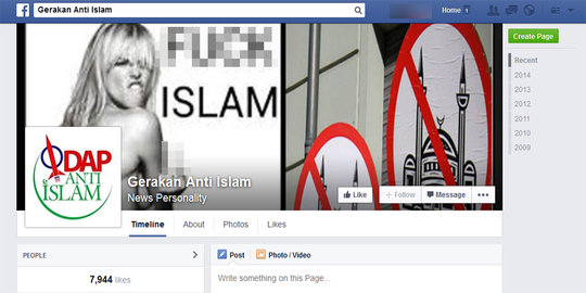 Gerakan Anti Islam di Facebook panen komentar pedas