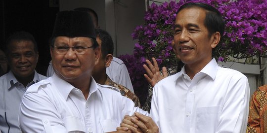 Di hadapan Jokowi, Prabowo sebut pertarungan politik itu wajar