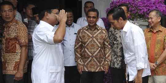 Jokowi dan Prabowo bertemu, Golkar bilang Ical lebih dulu