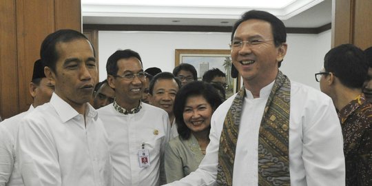 Takut tertinggal rombongan, Ahok tak ikut arak-arakan Jokowi