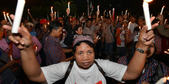 Jelang pelantikan Jokowi, relawan gelar aksi seribu lilin di HI