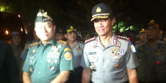 Panglima TNI & Kapolri tak mau bahas upacara penyambutan Jokowi