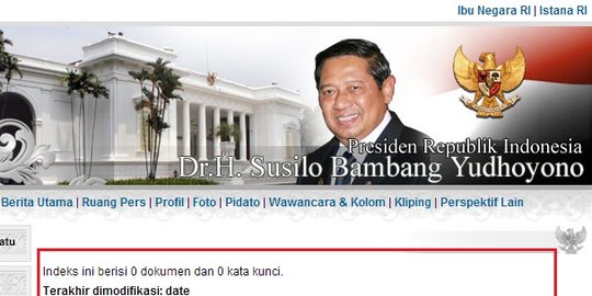 Website Presiden RI down kemungkinan karena ada maintenance