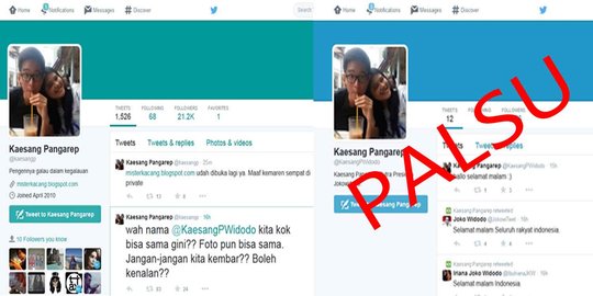 Akun Twitter anak bungsu Joko Widodo dikloning