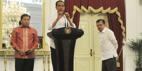 Pertemuan Presiden Jokowi dengan pimpinan DPR di Istana