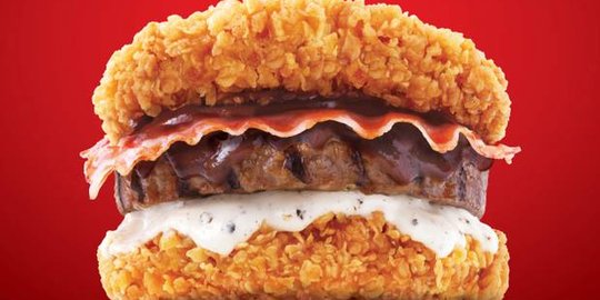 KFC Korea luncurkan burger yang mirip menara daging